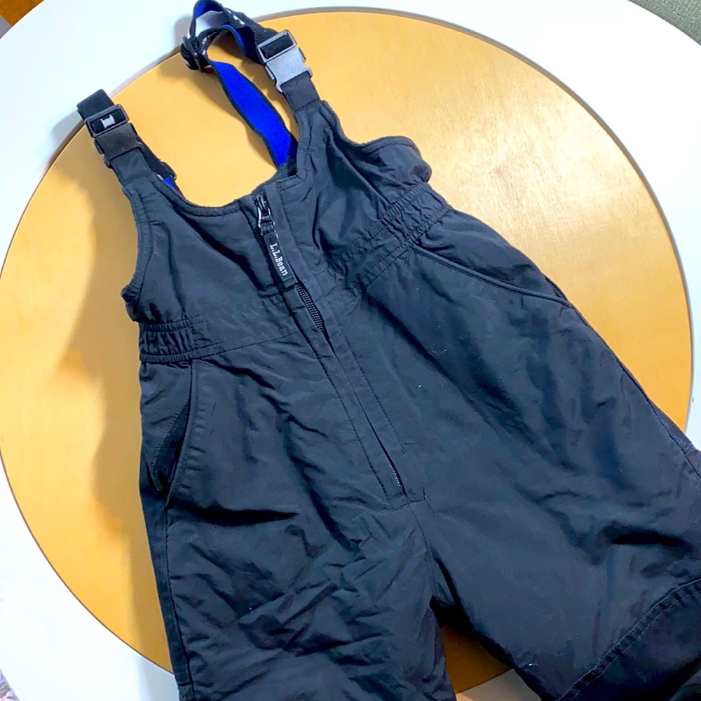 L.L. Bean little kids black size 4 snow suspenders